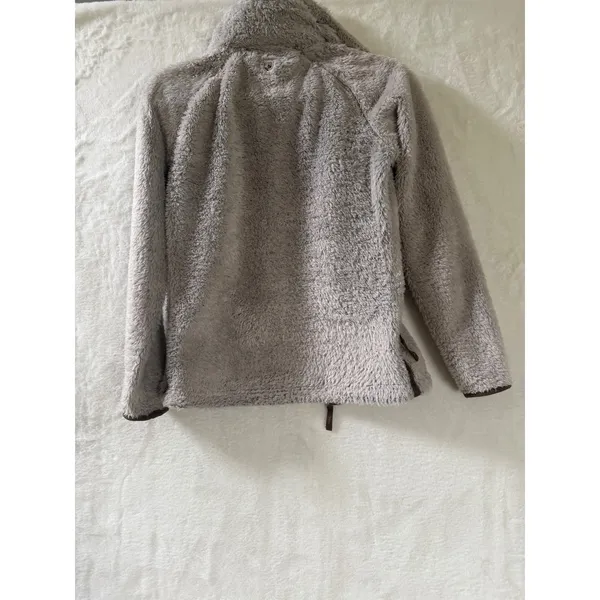 Kuhl Flight Jacket Womens XS Grey Full Zip High Pile Fleece‎ Thumbholes Hooded - Image 8