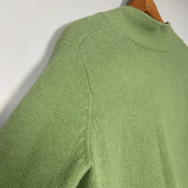 Tweeds Soft Green Angora Lambswool‎ Wool Cardigan 1 Button Sweater Kimono Size S - Image 5