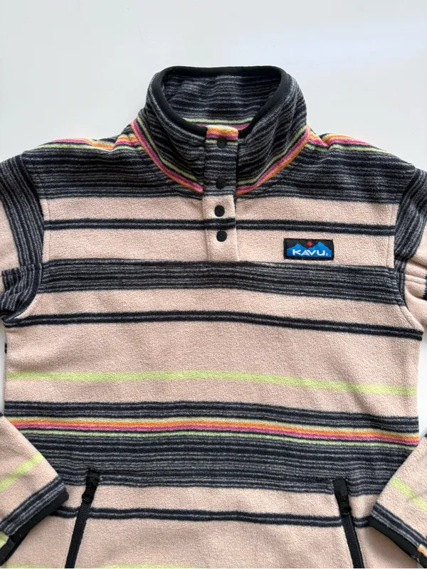 Kavu Cavanaugh Striped Pullover Fleece XXS - Image 3