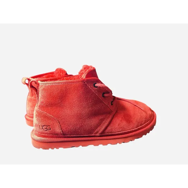UGG Neumel Samba Red Chukka Boots‎ Men 11 Lace-Up NICE - Image 3