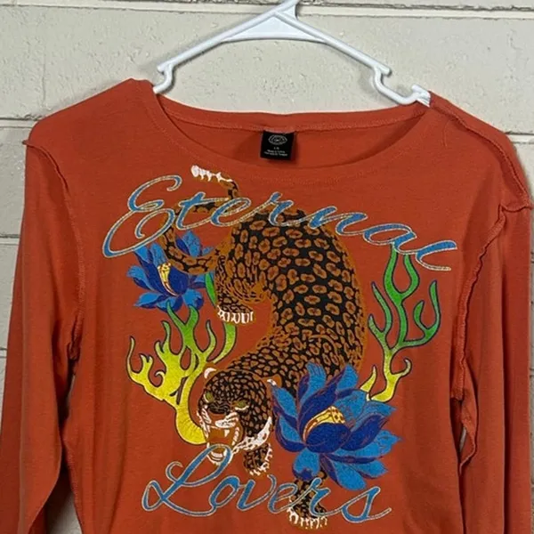 Urban Outfitters Orange Eternal Love Tee size L - Image 6