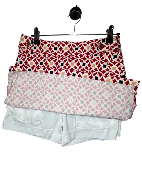 EP Pro Red And White Geometric Print Stretchy Athletic Golf Skort - Image 3