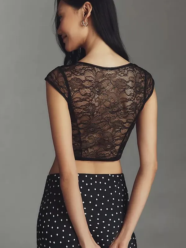 NWT Anthropologie LyreBird Lace Corset Top | Romantic Feminine Blouse - Image 3