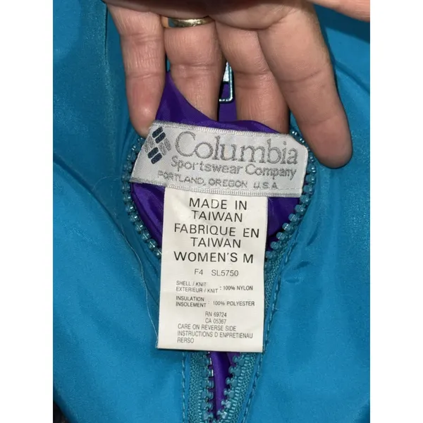 Vintage Columbia Women's Jacket Reversible Thinsulate Full Zip Size Medium - Image 8