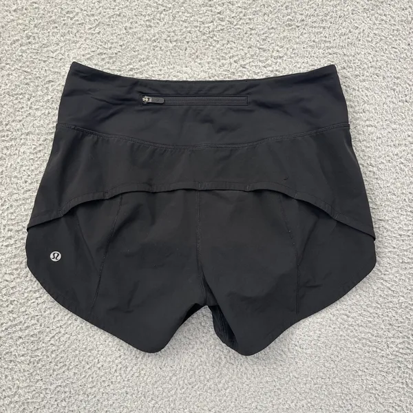 Lululemon Speed Up Shorts Mid Rise 4" Black Athletic Athleisure Women's 4 - Image 2