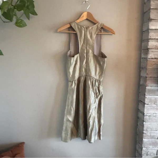 ARMANI EXCHANGE‎ Gold Shimmer Mini Dress - Image 7
