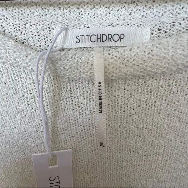 StitchDrop NWT Nantucket Sleeveless Knit Sweater Dress Optic White Size XL - Image 5