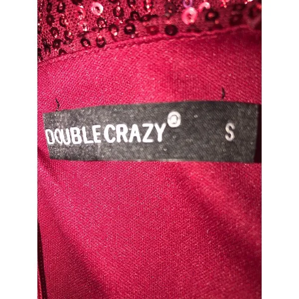 Cocktail Dress Size S Red Sparkle Sequined Party Cocktail Disco Wedding Guest - Image 6