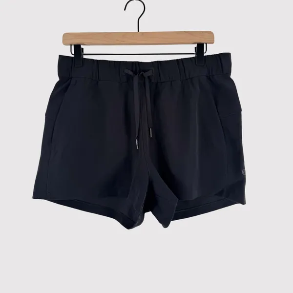 Lululemon Womens Shorts Black On the Fly Sweat Wicking Athletic Stretch Size 8 - Image 2