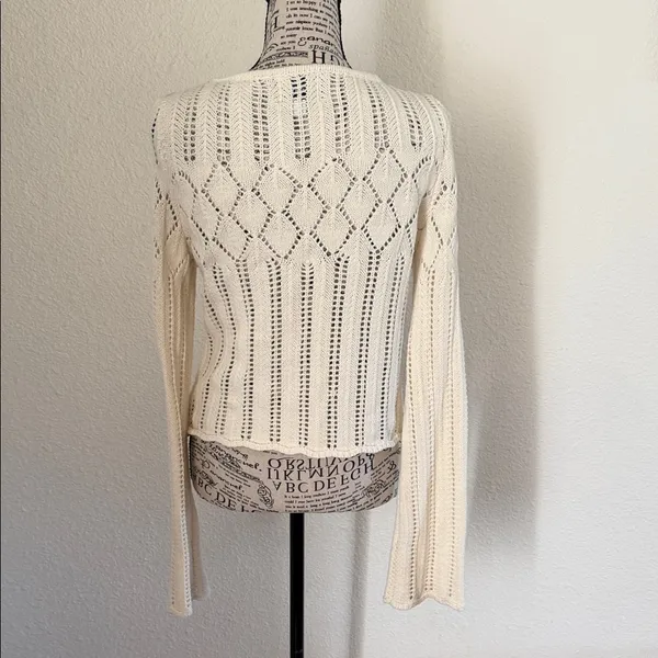 Pink Rose Cream Knit Cardigan - Image 10