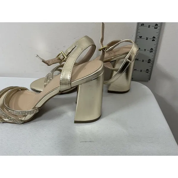 Womans NWOT Charle By Charles David Rheanna Strappy Sandals 8.5 M Gold Heel - Image 4