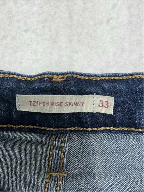 Womans Excellent Levi Strauss 721 Skinny Blue Jeans Waist 33 - Image 4