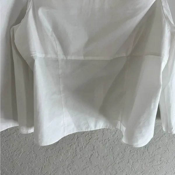 Vince White Square Neck Blouse Size 8 - Image 5