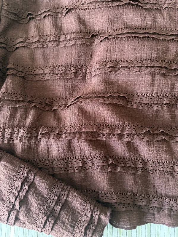 Altar'd State Brown Ruffle Mocknexk - Image 2