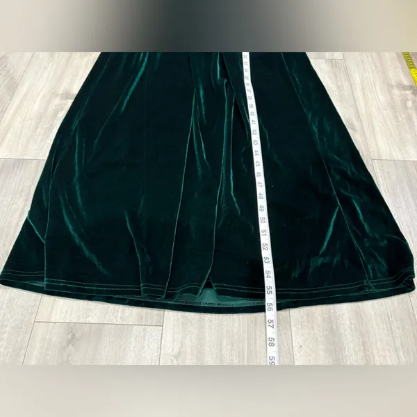 Baltic Born Deep Green Velvet Maxi Dress - Image 4