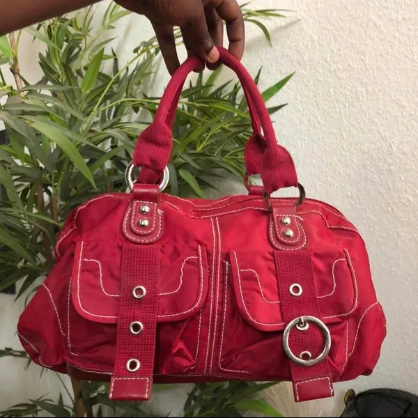 Gothic Grunge Baddie Streetwear Y2K 2000s Shoulder Hand Bag Purse Cargo Pockets Grommets & Buckles #bondage #biker #cyber #punk #gorpcore vixen Measurement in pics - Image 3