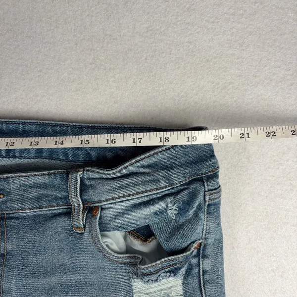 Lane Bryant Signature Fit Mid-Rise Flare Jean Women's 20S Blue Distressed Casual - Image 4