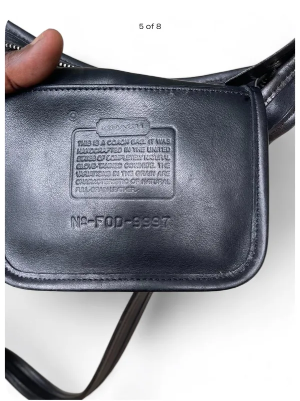 Vintage Coach Legacy‎ Zip Black Shoulder Bag #9966 adjustable strap - Image 5