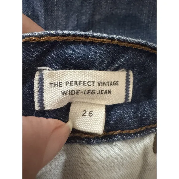 Madewell The Perfect Vintage Wide Leg Jeans Soft Drape Size 26 Moffat Wash - Image 10
