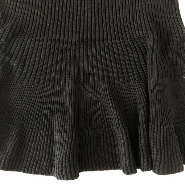 Free people solid gold swingy sweater skirt black - Image 6