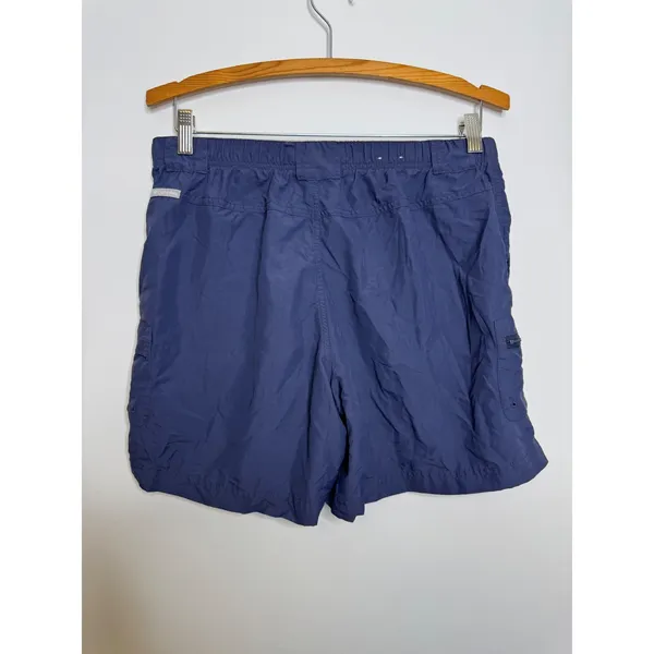 Columbia Cargo Shorts Womens Medium Blue Excellent Nylon Hiking Outdoor Pockets - Image 4