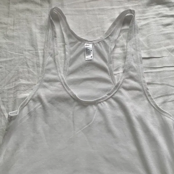 Los Angeles Apparel racer back tank top and white size small - Image 3