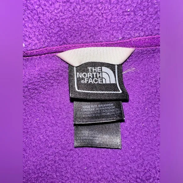 North Face purple full zip fleece jacket size L - Image 6