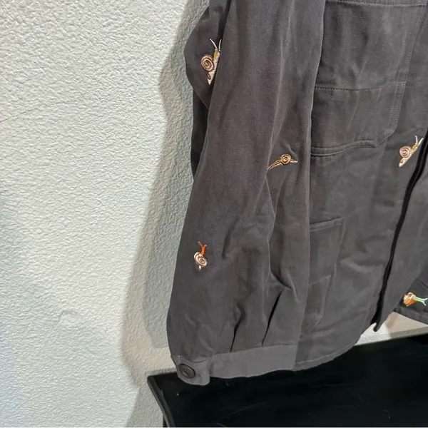 WYLLIS gray embroidered snail jacket size - Image 6