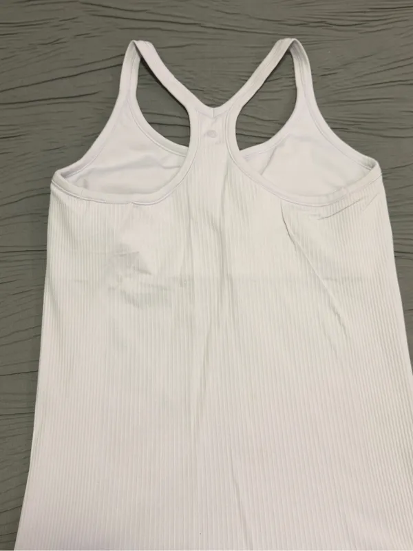 lululemon athletica Off- White Ribbed Racerback Tank - Image 2