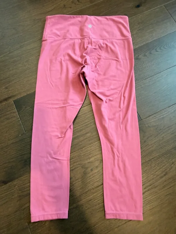 Athleta High-Waist Cropped Leggings in Pink Small - C37-083 - Image 5