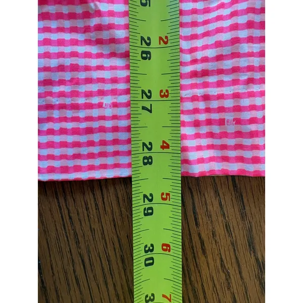 Lilly Pulitzer Pink Gingham Strapless Peplum‎ Mini Dress Size 0 Cotton Preppy - Image 4