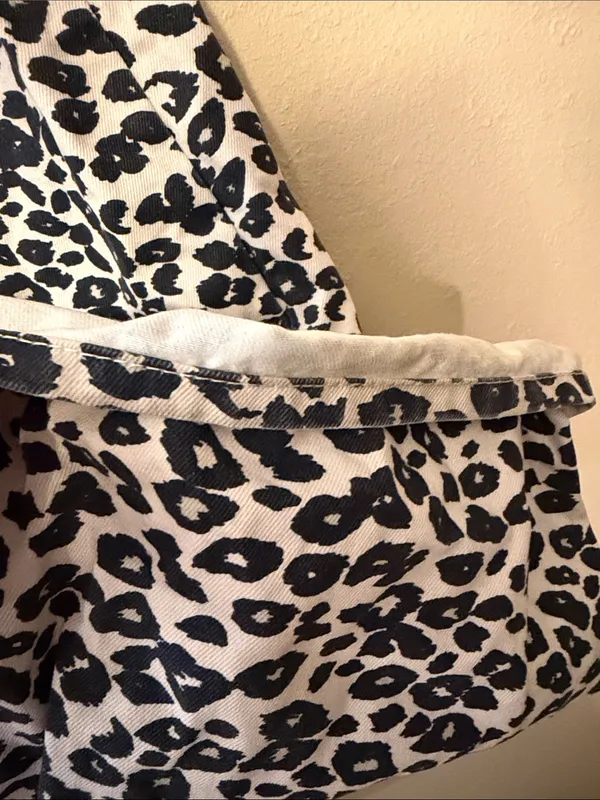 Zara Z1975 Wide Leg Animal Print Jeans Size 2 - Image 5