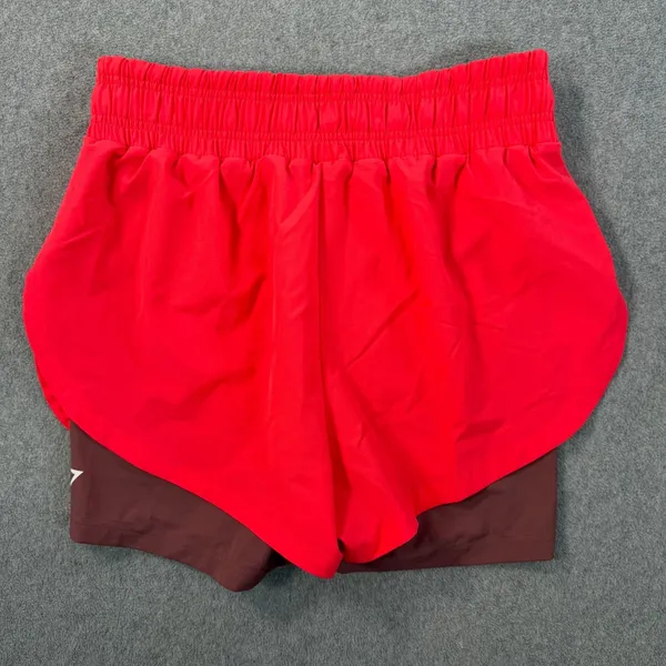 Gymshark Women's Running 2 in 1 Shorts Bold Pink/Magenta Brown Size Small Active - Image 8
