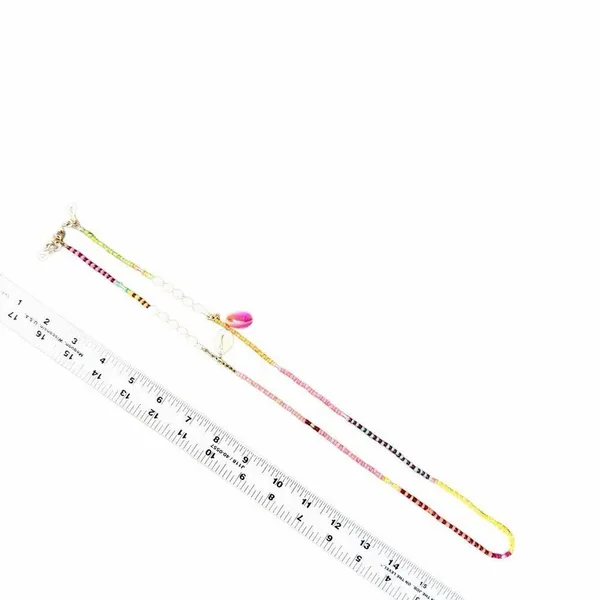 Colorful Beaded Eyeglass Holder Necklace with Cowrie Shells & Faux Pearls - Image 6