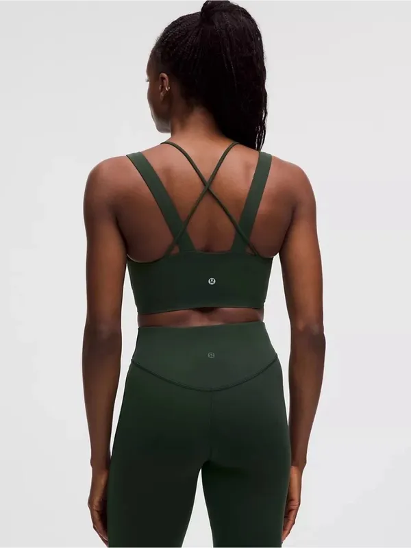 Lululemon NWT Like A Cloud Longline Bra Forest Green Size 6 D/DD - Image 2