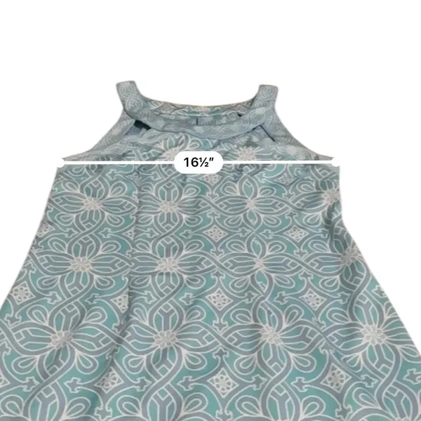 Gretchen‎ Scott Jersey Isosceles Dress Women's Medium Turquoise Travel Resort - Image 8