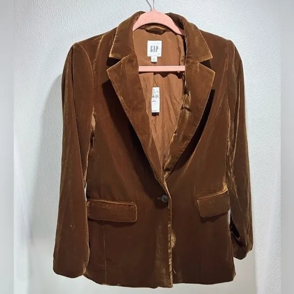 Gap velvet‎ bronze gold blazer - Image 2