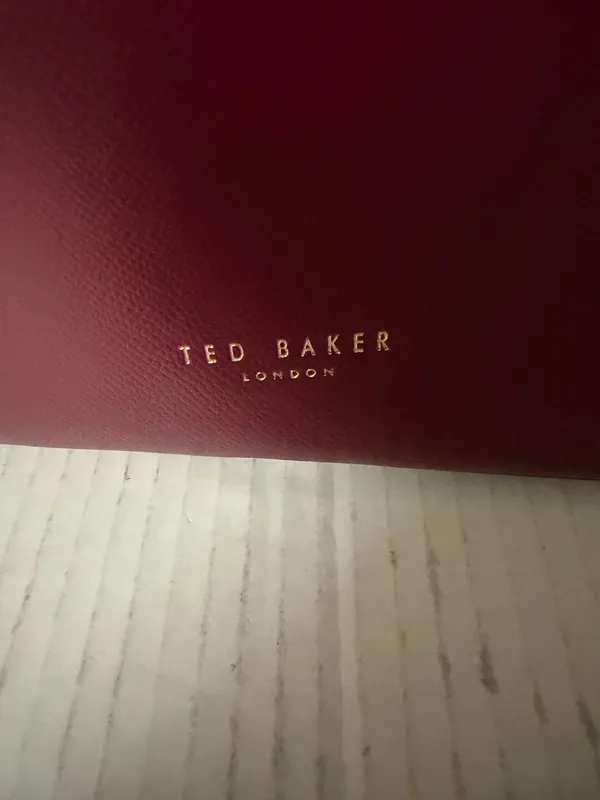 Ted Baker Burgundy Tote Bag Large Structured Shoulder Handbag - Image 11