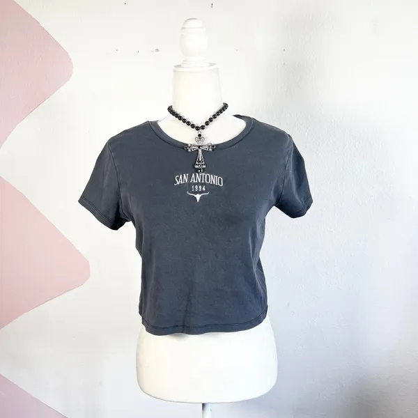 Garage San Antonio Crop Top Y2K Grunge Retro 90s Vintage Inspired Indie‎ Sleaze XL - Image 2