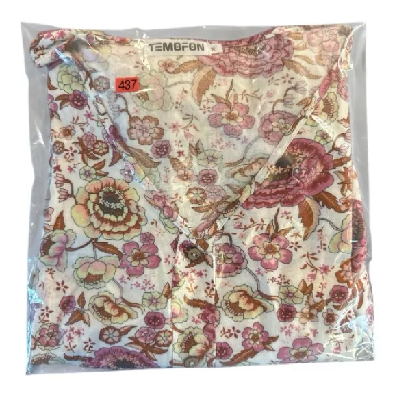 TEMOFON Floral‎ Patterned Fabric Pink Size XL - Image 5
