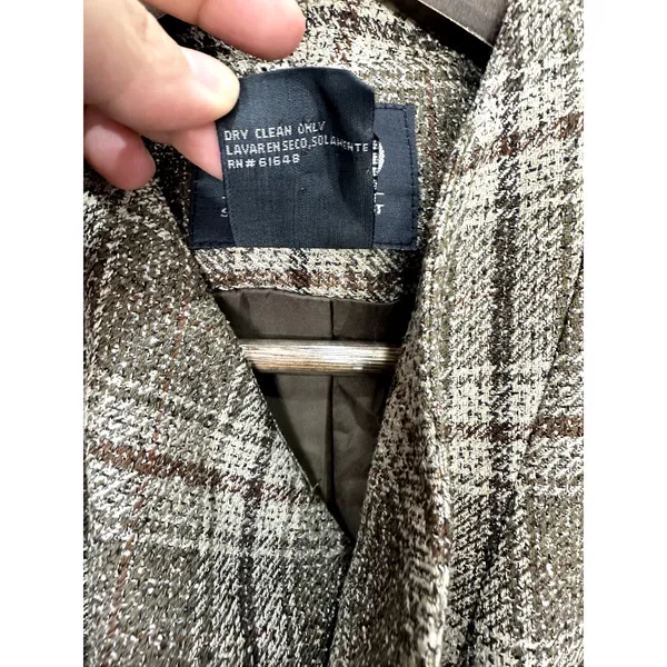 Clio Suit Brown Plaid Blazer Size 12 Academia Retro Button Career Preppy Vintage - Image 6