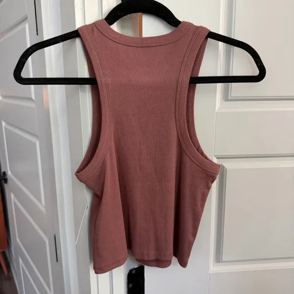 Anthropologie The Blair Stretch Cotton Crop Racerback Tank Top - Image 4