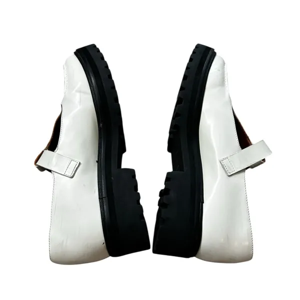 Reformation Abalonia Patent Leather Mary Jane Loafer Platform Retro Preppy - Image 7