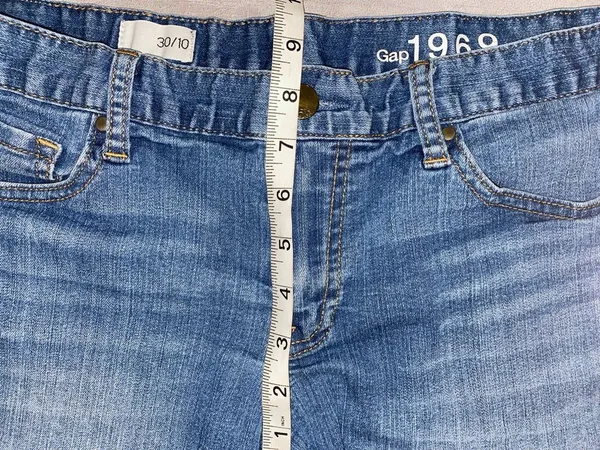 Gap 1969 Women's Blue Denim Jean Shorts with Frayed Hem Side Zippers Size 10 - Image 10