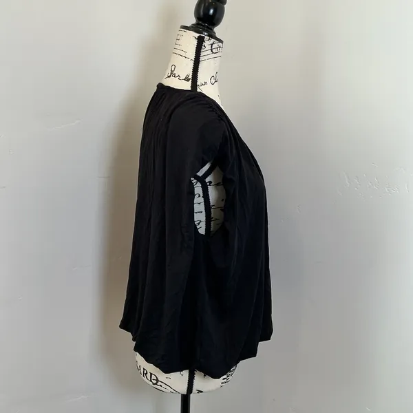 Halara V Neck Draped Sleeveless Top Black Relaxed Fit XL NWT Athleisure - Image 2