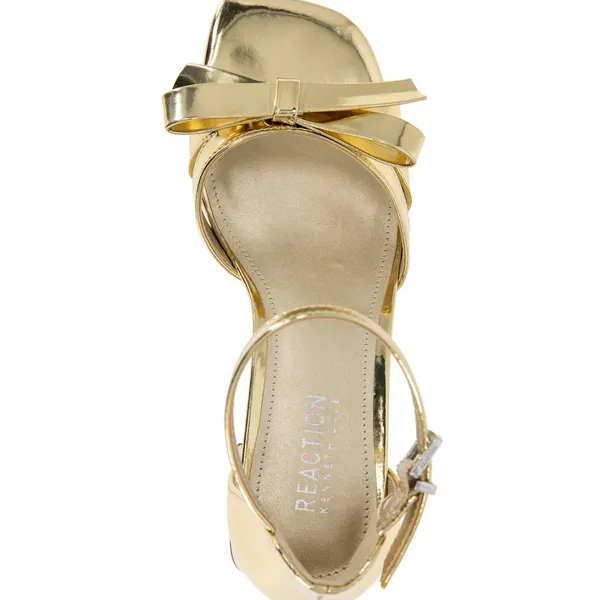 Kenneth Cole Reaction Nissy‎ Gold Strappy Heels Size 6 - Image 2