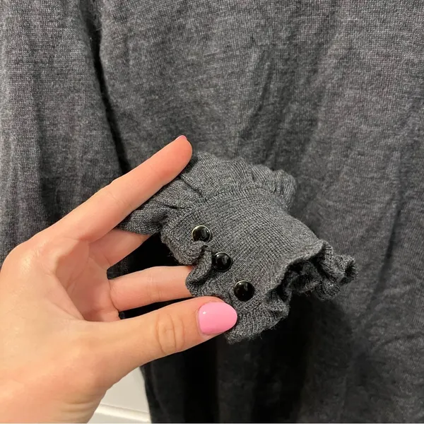 Sézane 100% Merino Wool Grey Sweater Jumper - Image 6