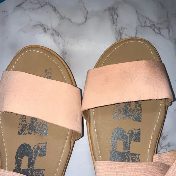 Sorel Ella Sandal Women 9.5 Pink Leather Elastic‎ Ankle Strap Open Toe Boho - Image 8