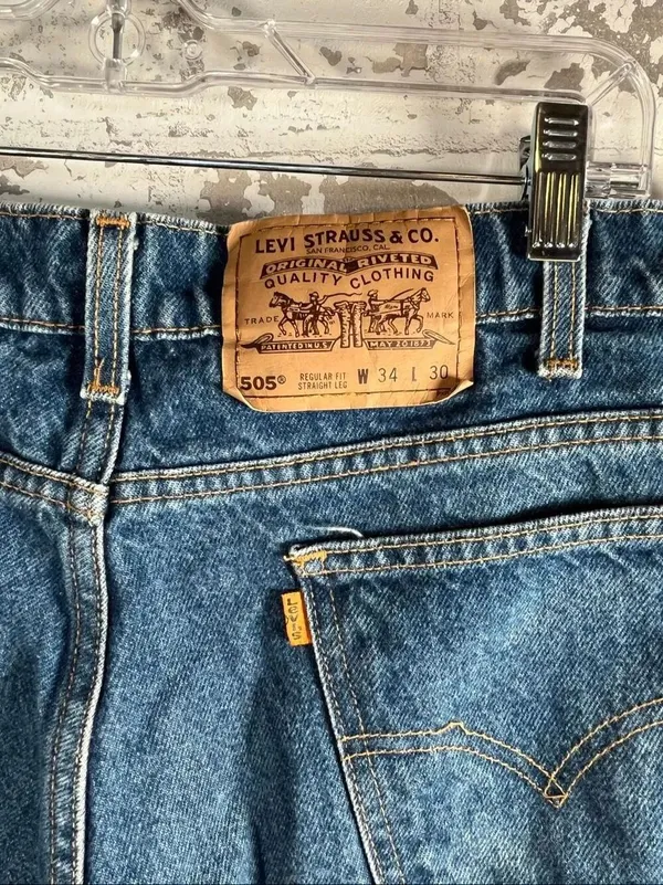 Levi’s | women vintage Orange tag denim cut off shorts - Image 3