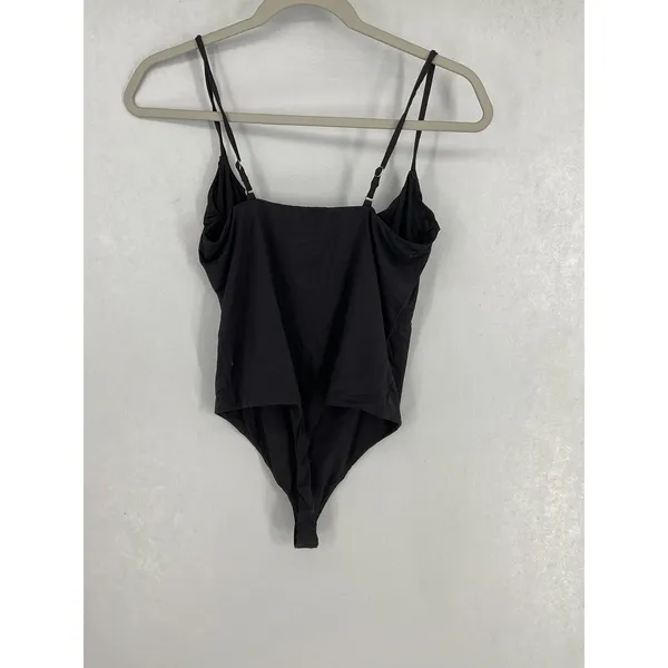 SUUKSESS Womens Bodysuit Black Cowl Neck Adjustable Straps XL - Image 3